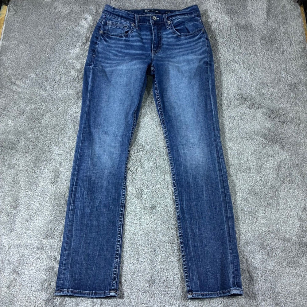 BKE Jake Straight Jeans Mens 32x32 Stretch Medium Wash Blue Denim ABS16320